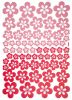 Pink Blossoming Flowers - Large Wall Decals Stickers Appliques Home Decor