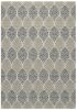 Foliage White; Neutral; Black Indoor / Outdoor Polypropylene Area Rug 5x8